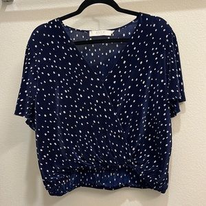 XL navy criss cross top
